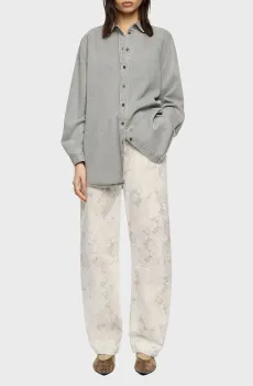 Женские белые джинсы с узором Белый 34 Bimba Y Lola 252BR6140.12025