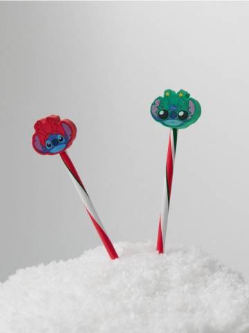 Олівці з гумкою 2 шт. Stitch - різнобарвний Олівці з гумкою 2 шт. Stitch - різнобарвний