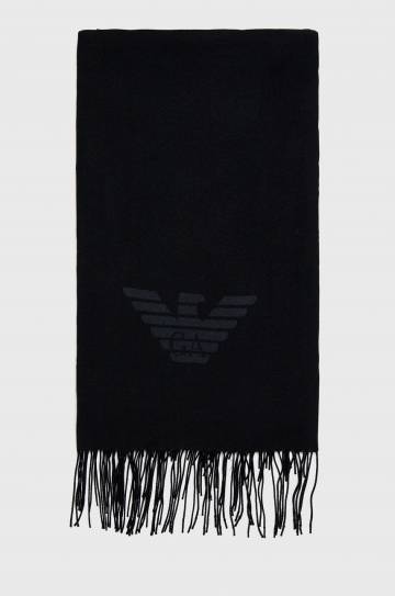 Шарф Emporio Armani мужской цвет чёрный с принтом Шарф Emporio Armani мужской цвет чёрный с принтом