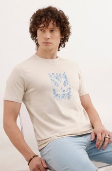 WROGN Brand Logo Printed Pure Cotton Slim Fit T-shirt