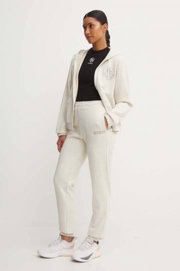 Кофта Guess NOÉMIE женская цвет бежевый с капюшоном меланж V4YQ04 KC3D2 Кофта Guess NOÉMIE женская цвет бежевый с капюшоном меланж V4YQ04 KC3D2