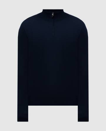 Синий джемпер из шерсти