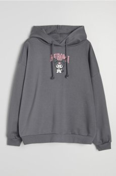 Кофта з принтом Kuromi - антрацитовий