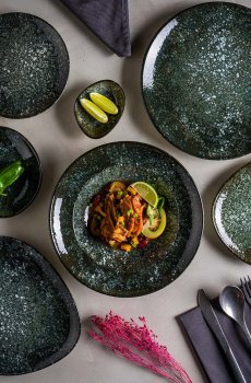 Тарелка Bonna Cosmos Black Vago o 19 cm