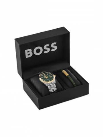 BOSS Набір годинник і браслет Strike - Gift Set 1570179 Срібний BOSS Набір годинник і браслет Strike - Gift Set 1570179 Срібний
