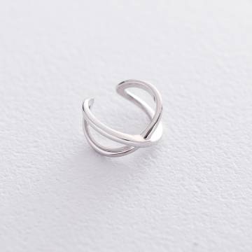 Серьга - каффа в белом золоте с06379 Серьга - каффа в белом золоте с06379