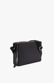 Черная сумка кожаная через плечо Chantaco Черный ONESIZE Lacoste NH3270CE000