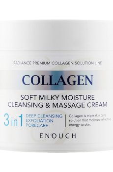 Очищающий и массажный крем для лица и тела Enough Collagen Soft Milky Moisture Cleansing and Massage Cream, 300 мл