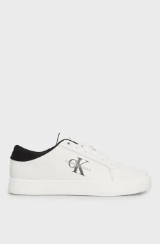 Мужские белые кожаные сникерcы CLASSIC CUPSOLE LOW ML LTH Белый 40 Calvin Klein YM0YM00864