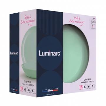 Столовый сервиз Luminarc Diwali Paradise Green, 18 предметов (V6215) Столовый сервиз Luminarc Diwali Paradise Green, 18 предметов (V6215)