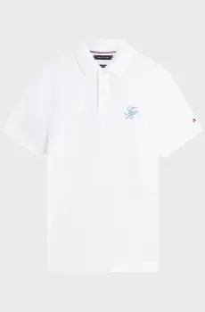 Мужское белое поло SCRIPT Белый XL Tommy Hilfiger MW0MW43046