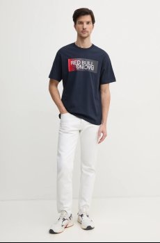 Хлопковая футболка Red Bull Racing x Pepe Jeans OMBRE LOGO TEE