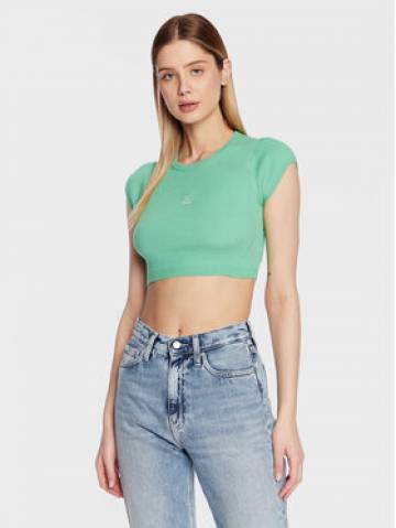 Calvin Klein Jeans Блузка J20J220709 Зелений Cropped Fit Calvin Klein Jeans Блузка J20J220709 Зелений Cropped Fit