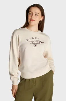 Женский бежевый свитшот MDRG REG Бежевый L Tommy Hilfiger WW0WW43844