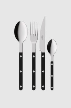 Набор черных столовых приборов Bistrot на 6 персон