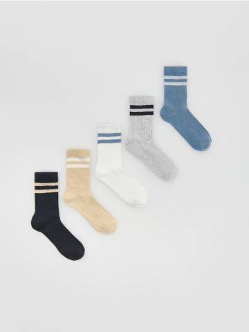 Reserved - Шкарпетки, набір з 5 - кремовий - 092FQ-01X