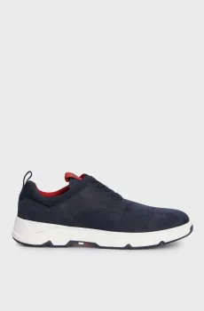 Мужские темно-синие кожаные кроссовки HILFIGER NUBUCK MIX HYBRID SHOE Синий 43 Tommy Hilfiger FM0FM05092