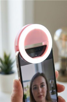 LED світло для селфі - рожевий