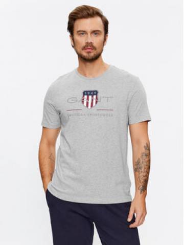 Gant Футболка Reg Archive Shield Ss 2003199 Сірий Regular Fit Gant Футболка Reg Archive Shield Ss 2003199 Сірий Regular Fit
