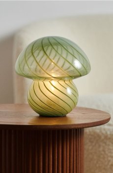 LED настільна лампа у формі гриба - блідо-зелений