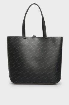 Женская черная сумка с узором TJW ESS MUST TOTE PRINT Черный ONESIZE Tommy Jeans AW0AW16809
