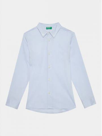 United Colors Of Benetton Сорочка 5AWRCQ01M Блакитний Regular Fit United Colors Of Benetton Сорочка 5AWRCQ01M Блакитний Regular Fit