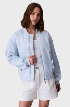 Женский голубой бомбер SATIN BOMBER Голубой XS Calvin Klein Jeans LV044C530G