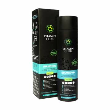 Шампунь для волос VitaminClub Восстановление и питание, против перхоти, с пиритионом цинка и витаминным комплексом, 250 мл Шампунь для волос VitaminClub Восстановление и питание, против перхоти, с пиритионом цинка и витаминным комплексом, 250 мл