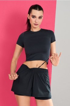 Бігові шорти 2 в 1 Gym Hard - steel blue