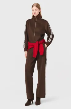 Женская коричневая спортивная кофта Коричневый 38 MAJE MFPSW00206_Dark brown