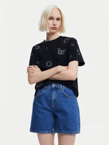Desigual Футболка Tarot 24WWTK96 Чорний Regular Fit Desigual Футболка Tarot 24WWTK96 Чорний Regular Fit