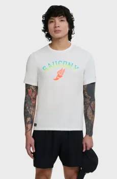 Мужская белая футболка STOPWATCH GRAPHIC Белый L Saucony SAM800378-WH26