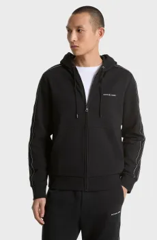 Мужское черное худи LOGO TAPE FZ Черный M Michael Kors CT4524K5MF