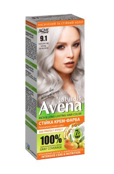Стойкая крем-краска для волос Acme Color Avena Naturals Permanent Cream Color 9.1 Пепельный блонд, 115 мл