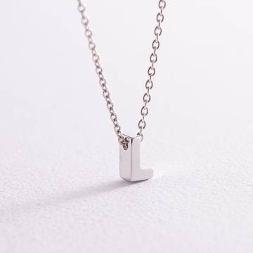 Серебряное колье с буквой "L" 1105 L Серебряное колье с буквой "L" 1105 L