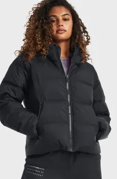 Женский черный пуховик UA CGI DOWN CRINKLE JKT Черный XL Under Armour 1378861-001