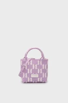 Женская сиреневая сумка K MONOGRAM KNIT SM TOTE Сиреневый ONESIZE Karl Lagerfeld 241W3034