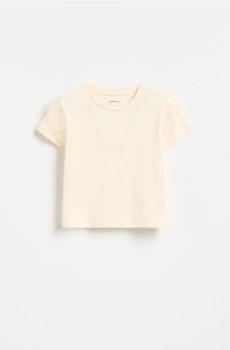 Reserved - Футболка з оборкою - нюдовий - 584FT-02X