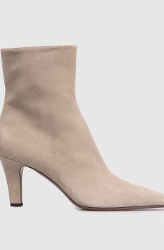 Бежевые замшевые ботильоны BELLE