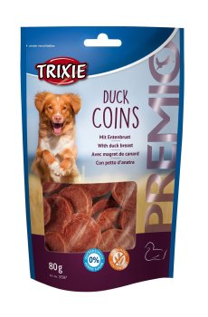 Лакомство для собак Trixie Duck Coins с уткой, 80 г