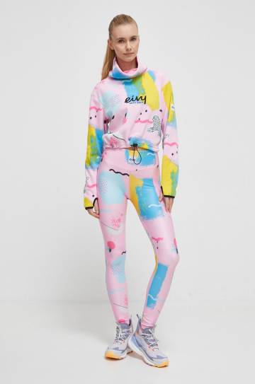 Спортивная кофта Eivy Peg Cropped цвет розовый узор Спортивная кофта Eivy Peg Cropped цвет розовый узор
