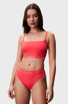 Женский коралловый лиф от купальника SQUARE NECK BRALETTE Красный XS Calvin Klein LV00Q61130
