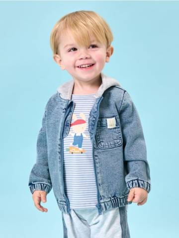 Футболка з принтом - блакитний