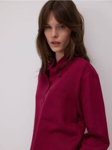 Reserved - LADIES` SHIRT - буряковий - VL621-83X Reserved - LADIES` SHIRT - буряковий - VL621-83X