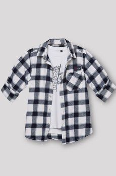 RUFF Boys Buffalo Checks Checked Casual Shirt