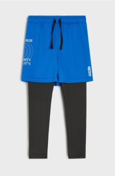 Спортивні легінси 2 в 1 із шортами Active - синій