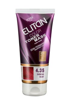 Тонирующая маска для волос Elitan Color Toner Mask 4.35 Сияющий рубин, 150 мл