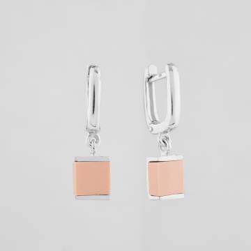 Серебряные серьги Minimal 1838-pink Серебряные серьги Minimal 1838-pink