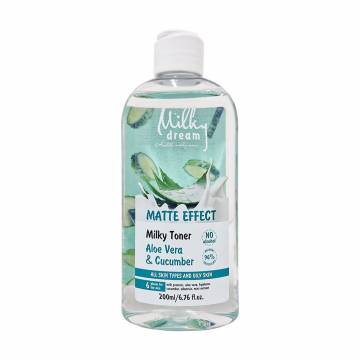 Молочный тонер для лица Milky Dream Matte Effect Milky Toner Aloe Vera & Cucumber, 200 мл Молочный тонер для лица Milky Dream Matte Effect Milky Toner Aloe Vera & Cucumber, 200 мл