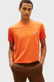 Мужская оранжевая футболка SCRIPT Оранжевый XL Tommy Hilfiger MW0MW43066